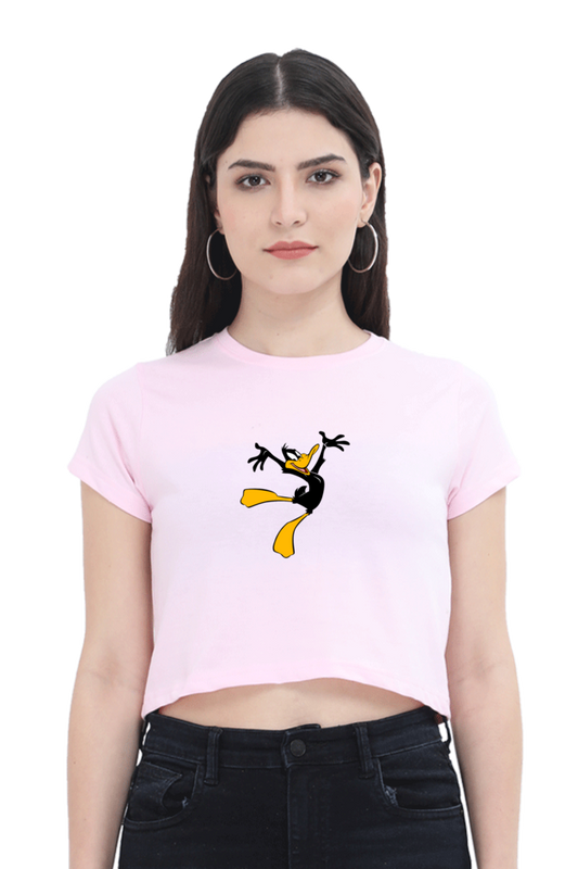 Women's Daffy Duck Graphic Crop Top