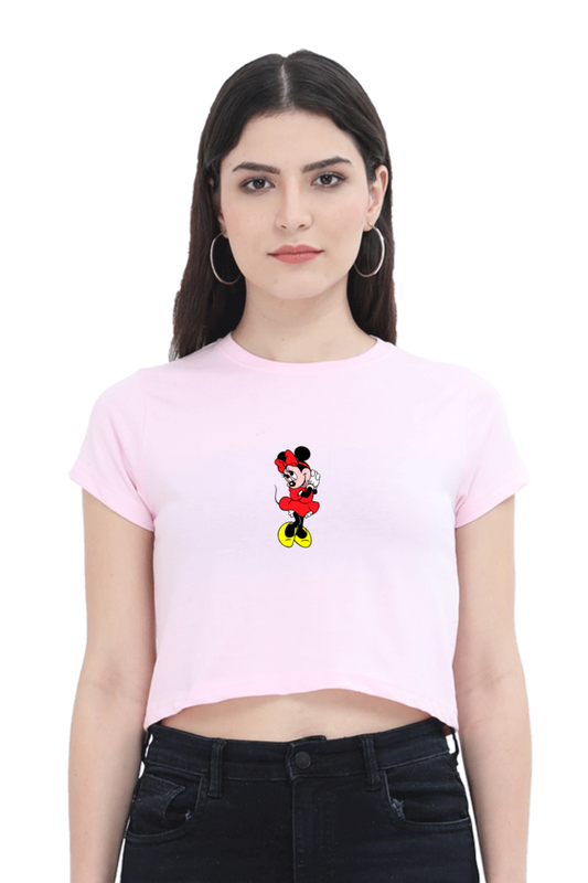 Women's Minnie Mouse Graphic Crop Top