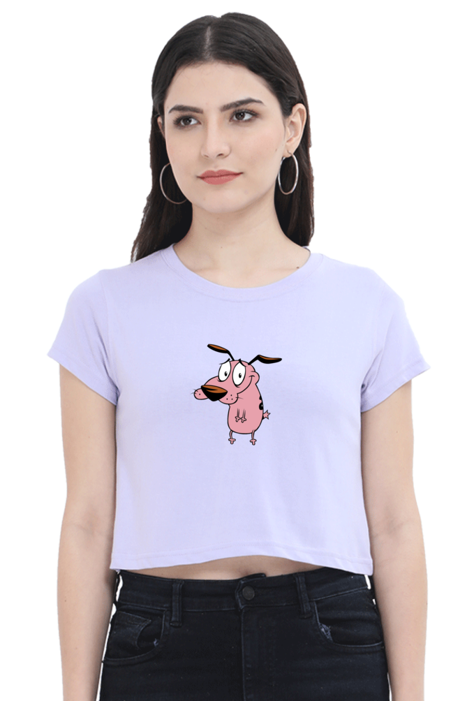 Women's Courage the Cowardly Dog Graphic Crop Top