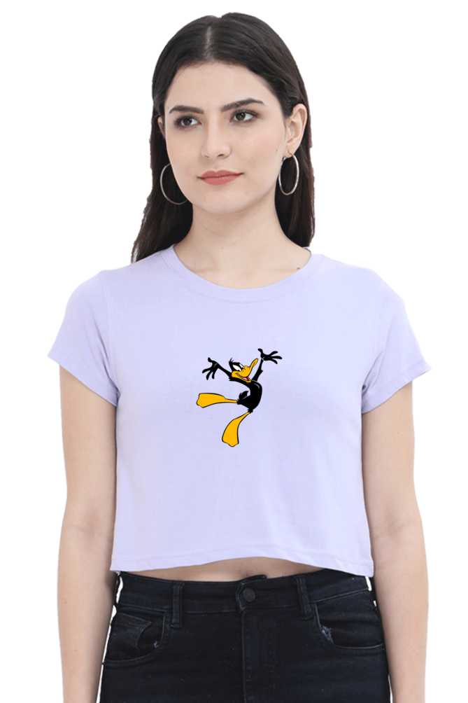 Women's Daffy Duck Graphic Crop Top