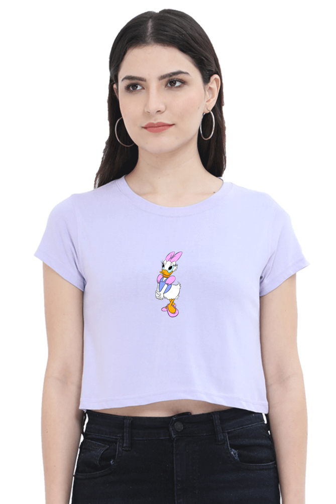 Women's Daisy Duck Graphic Crop Top