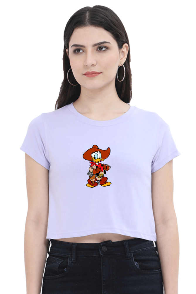 Women's Donald Duck Graphic Crop Top