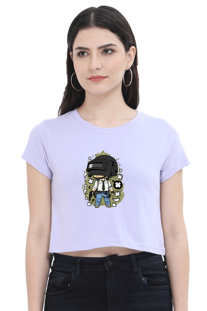 Women's PUBG Graphic Crop Top