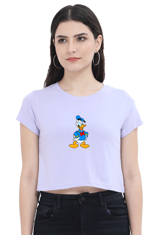 Women's Donald Duck Graphic Crop Top