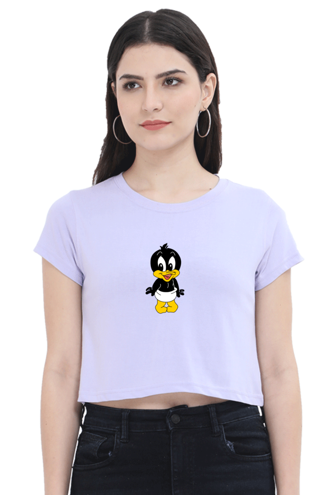 Women's Baby Daffy Duck Graphic Crop Top