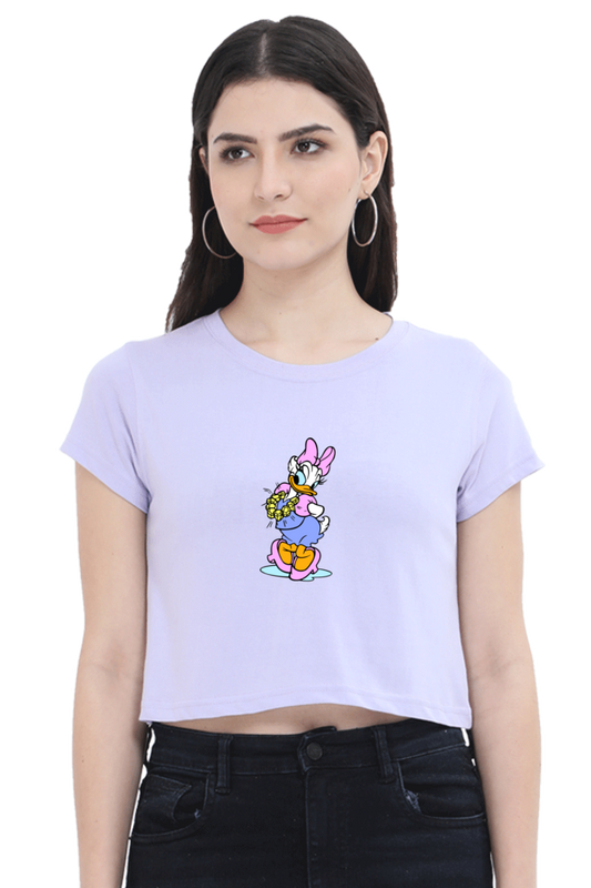 Women's Daisy Duck Graphic Crop Top