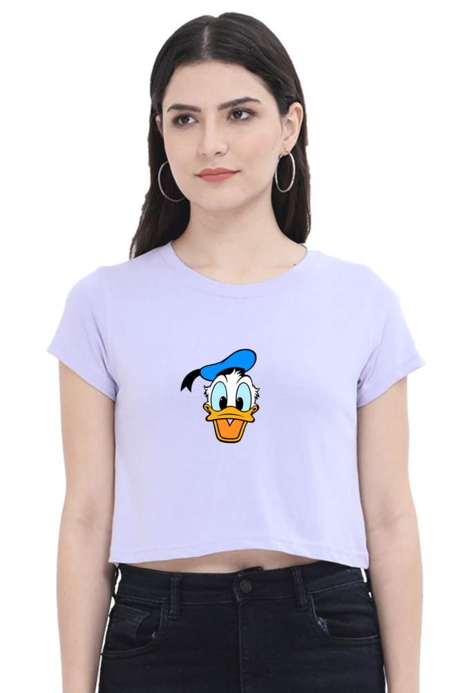 Women's Donald Duck Graphic Crop Top