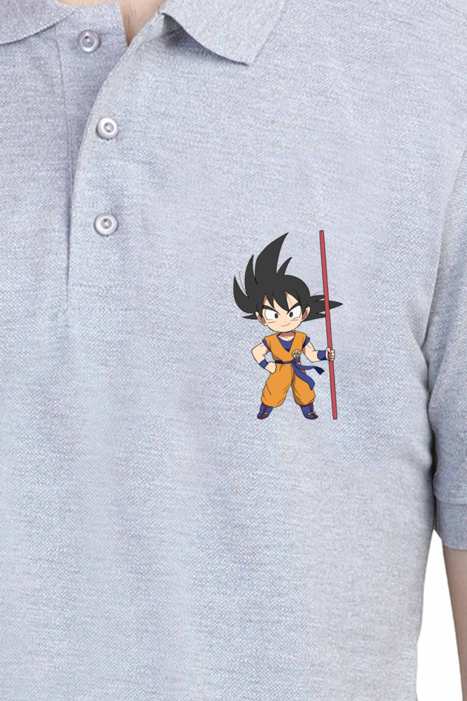 Men's Goku Print Polo Half Sleeve