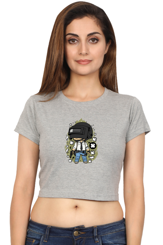 Women's PUBG Graphic Crop Top