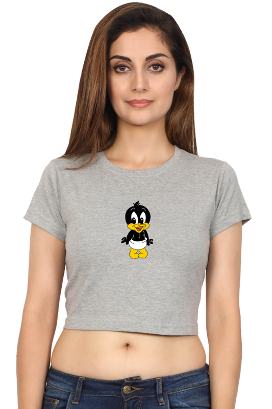 Women's Baby Daffy Duck Graphic Crop Top