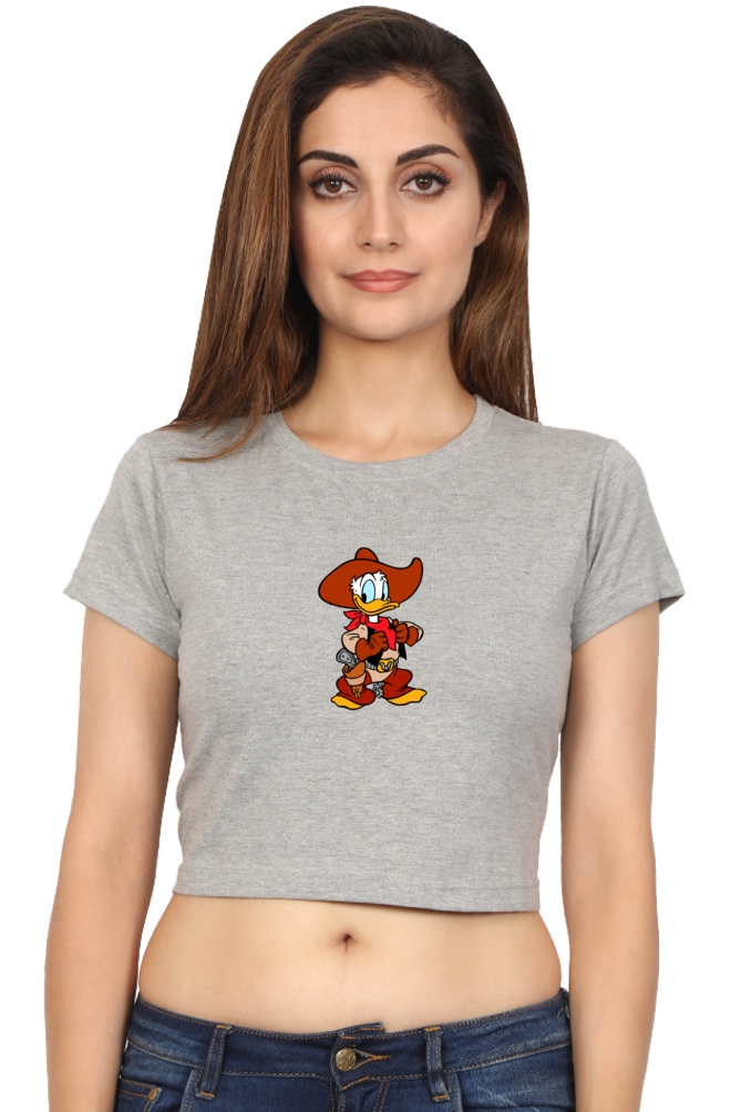 Women's Donald Duck Graphic Crop Top