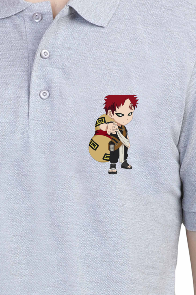 Men's Gaara Print Polo Half Sleeve