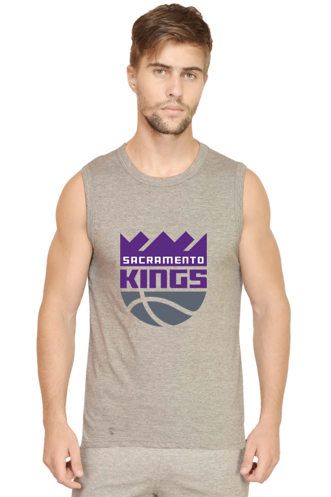 Men's Sacramento Kings Graphic Printed Sleeveless Tank Top Gym Vest