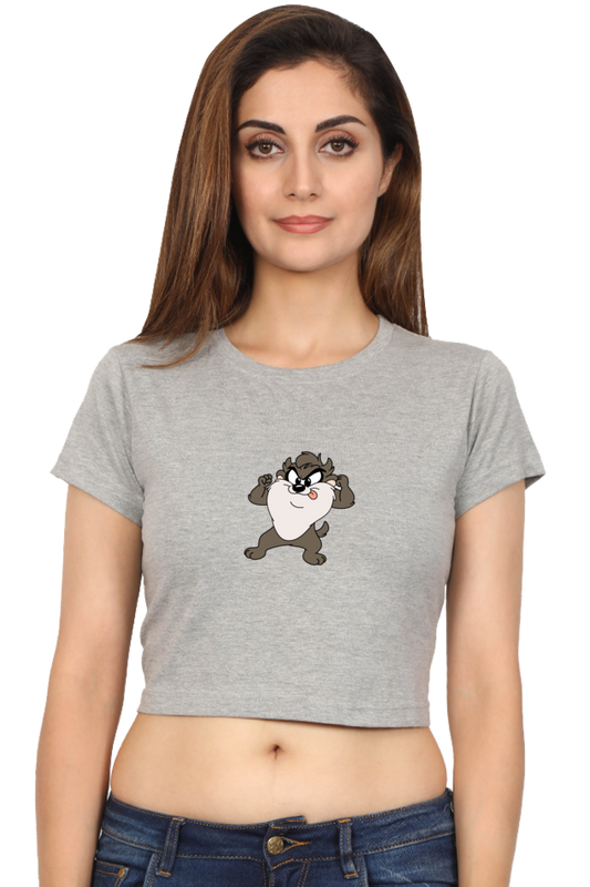 Women's Baby Taz Graphic Crop Top