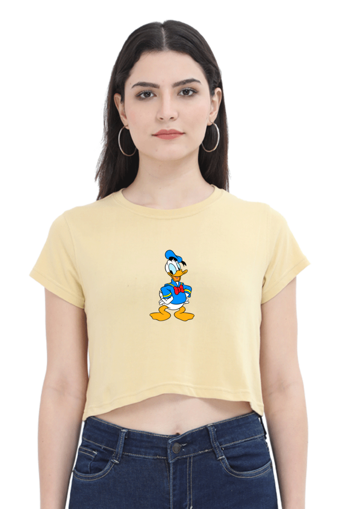 Women's Donald Duck Graphic Crop Top