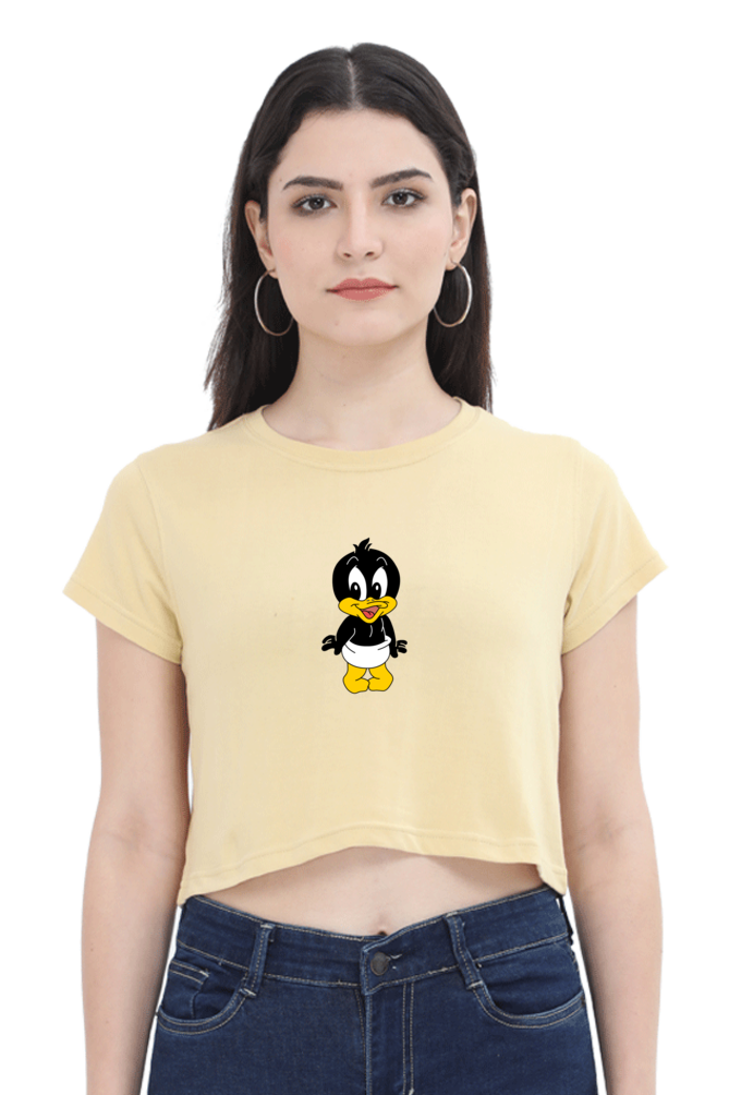 Women's Baby Daffy Duck Graphic Crop Top