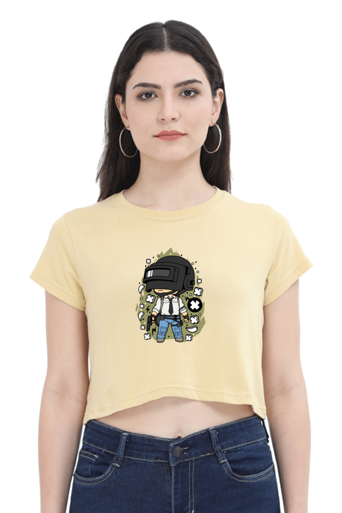 Women's PUBG Graphic Crop Top