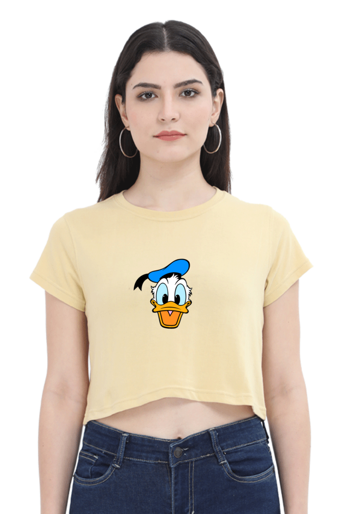 Women's Donald Duck Graphic Crop Top