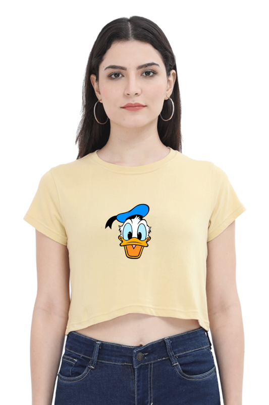 Women's Donald Duck Graphic Crop Top