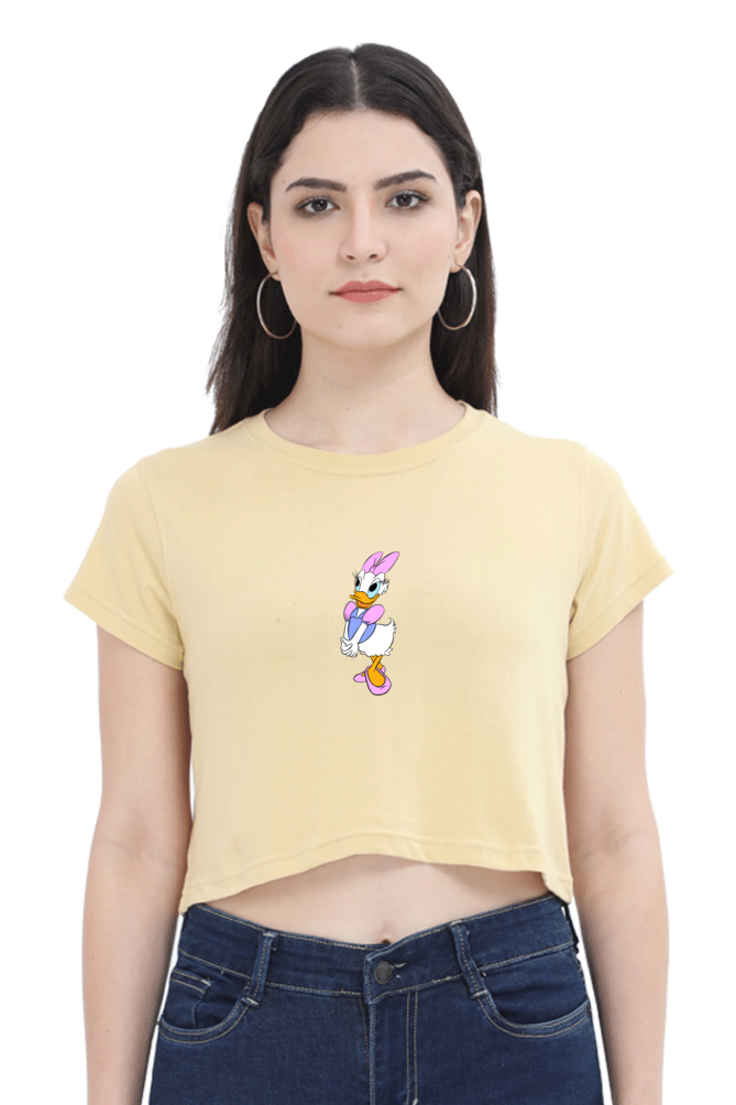 Women's Daisy Duck Graphic Crop Top