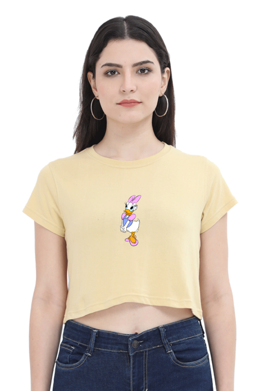 Women's Daisy Duck Graphic Crop Top