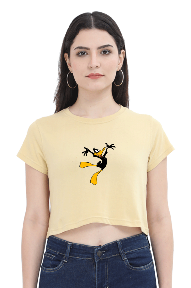 Women's Daffy Duck Graphic Crop Top