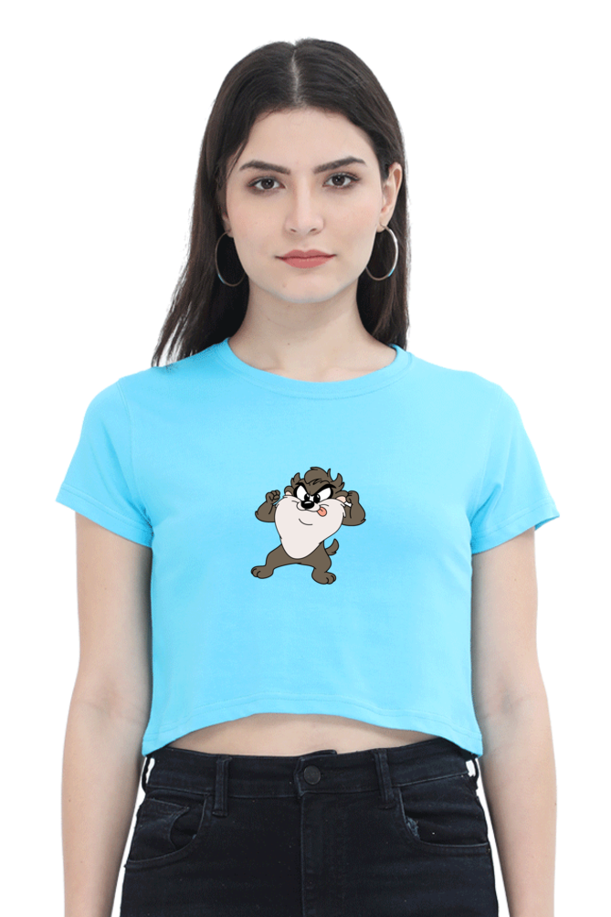 Women's Baby Taz Graphic Crop Top