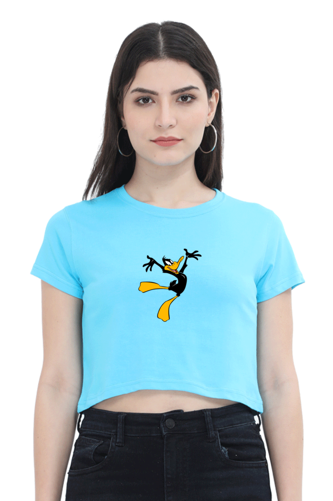 Women's Daffy Duck Graphic Crop Top