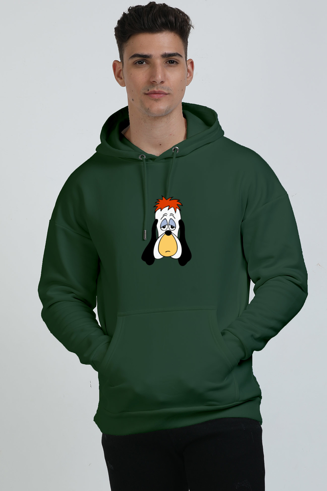 Unisex Droopy Dog Graphic Printed Oversized Hooded Sweatshirt