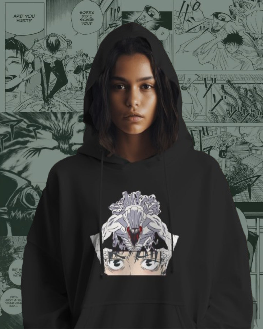 Unisex Yuta Oversized Hooded Sweatshirt