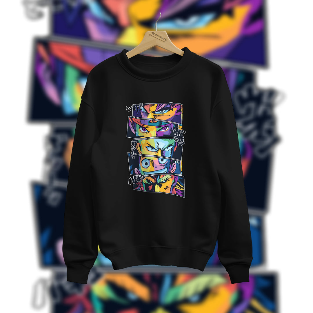 Unisex Goku x Naruto x Saitama x Luffy x All might T-Shirt Sweatshirt