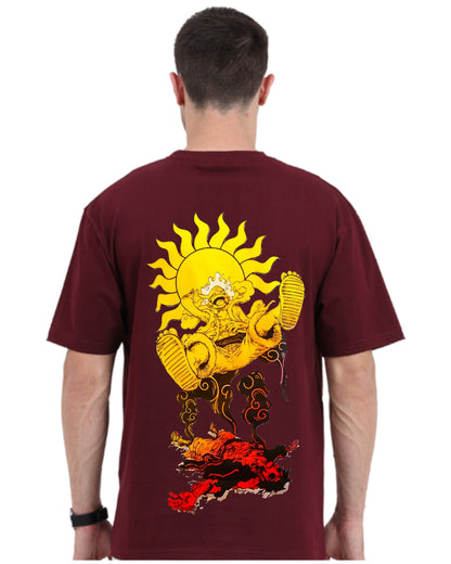 Unisex Luffy Sun God Oversized T-shirt