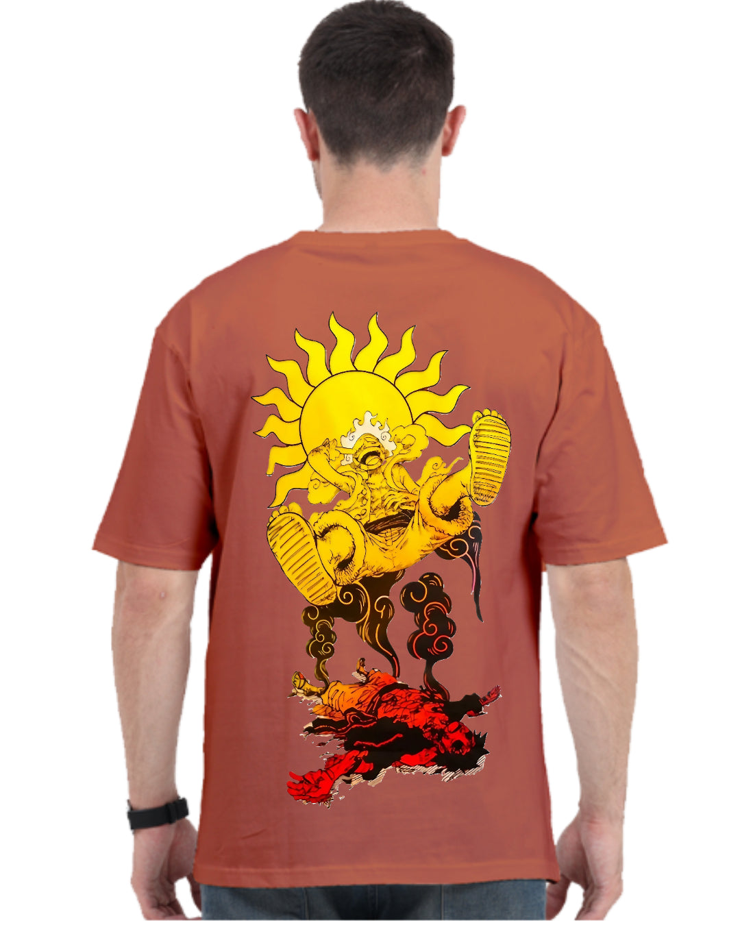 Unisex Luffy Sun God Oversized T-shirt